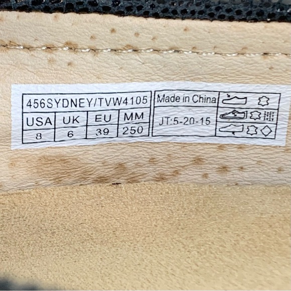 Vionic Sydney Leather Reptile Embossed Black Sparkle Loafers/Flats - Size 8 - Picture 14 of 16